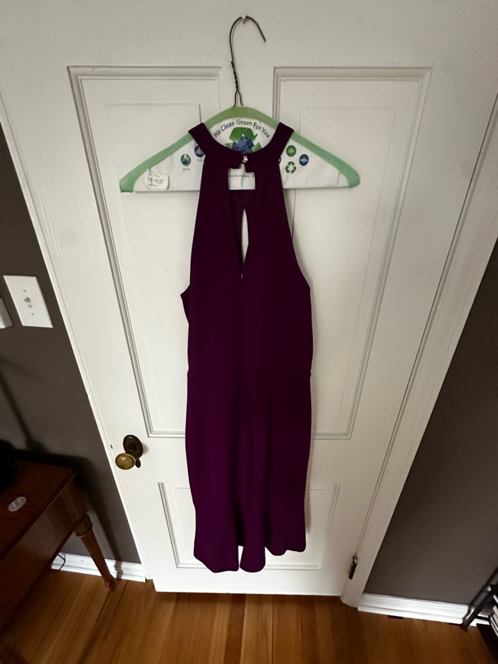 Sleeveless Keyhole mermaid midi in Deep Plum